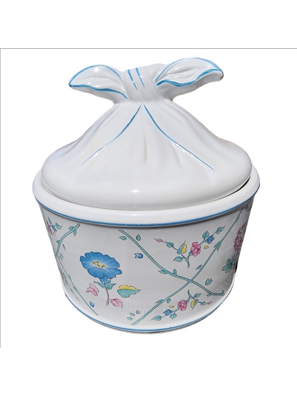 R.B. Bernarda Made In Portugal Floral Bow Casserole Ceramic Dish
